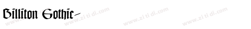Billiton Gothic字体转换
